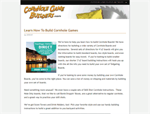 Tablet Screenshot of cornholegamebuilders.com